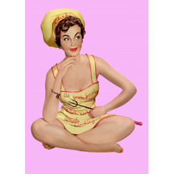 Pin-up model wearing a...