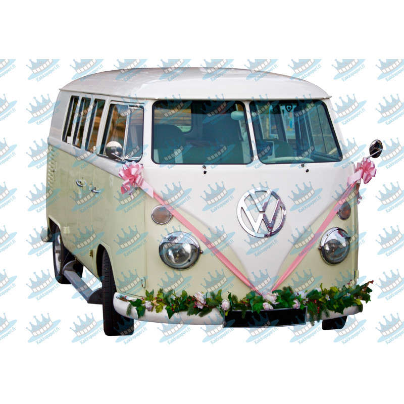 Volkswagen decorated Kleinbus - Edible cake topper