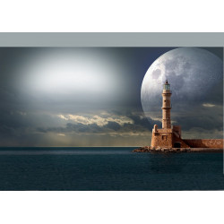 Lighthouse and moon -...