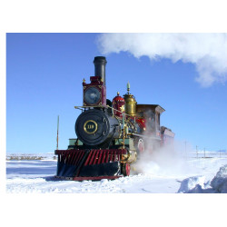 Steam locomotive in winter...