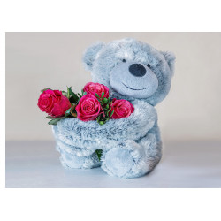 Bear with roses - Edible...