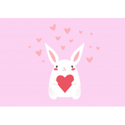 Heart bunny - Edible cake...