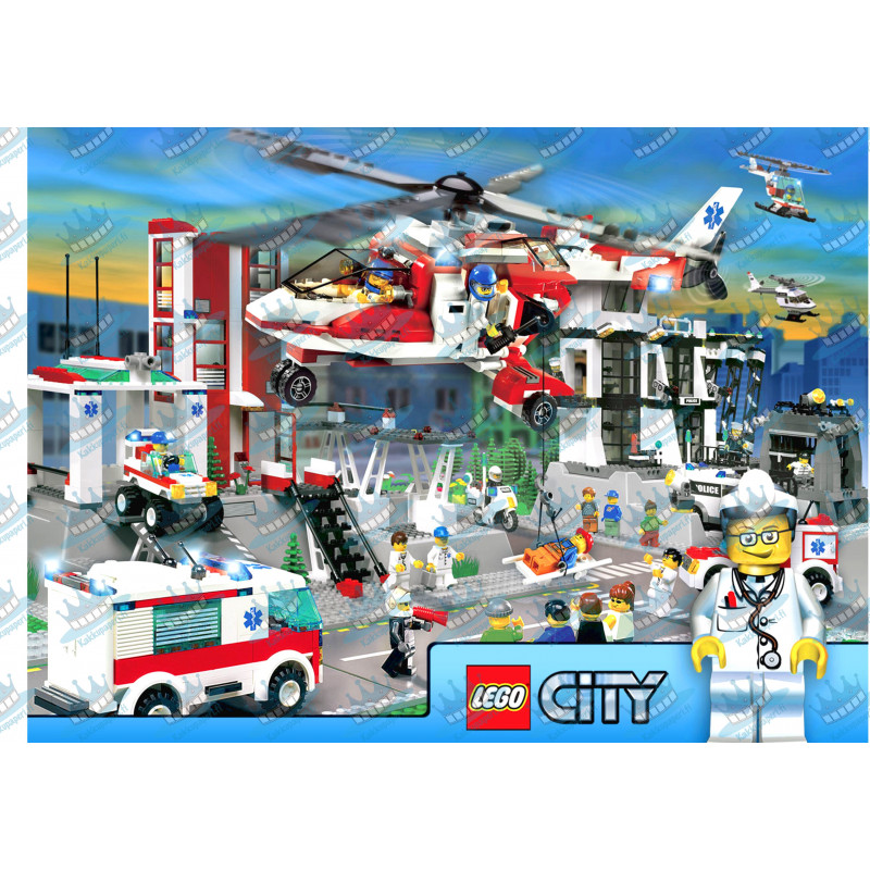 Lego Kaupunki- Ambulanssi - Syötävä kakkukuva kakkuun