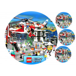 Lego City Ambulance - Edible cake topper