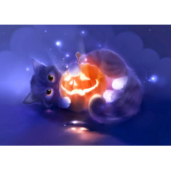 Halloween Cake topper - Cat...