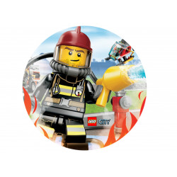 Lego City fireman - Edible cake topper