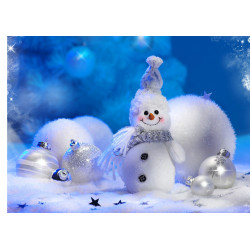 Snowman and decorations -...