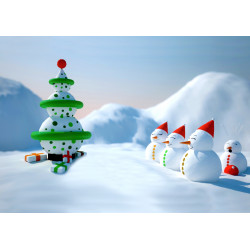 Snowmen and Christmas tree...