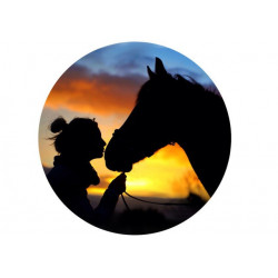 Woman and horse - Edible cake topper