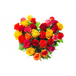 Colorful rose bouquet -...