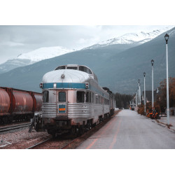 Train and mountains -...