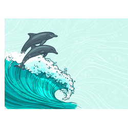 Delfiinit piiroskuva -...
