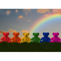 Rainbow teddybears - Edible cake topper