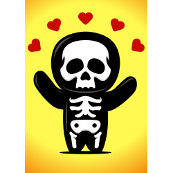 Skeleton With Hearts