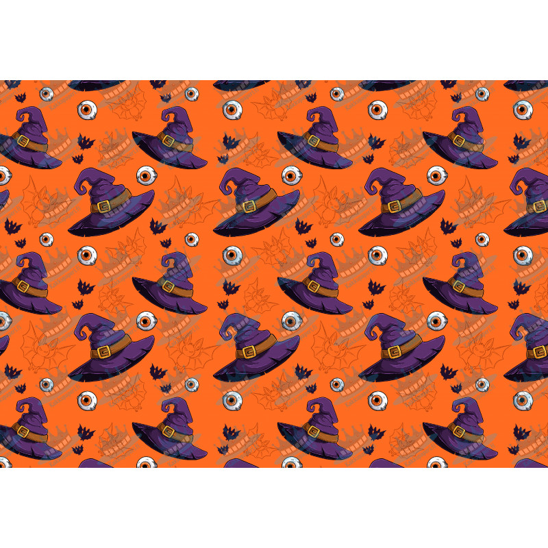 Witch Hat orange pattern