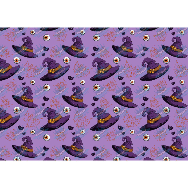 Witch Hat purple pattern