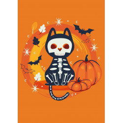Orange Skeleton Cat
