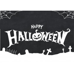 Happy Halloween Graveyard text