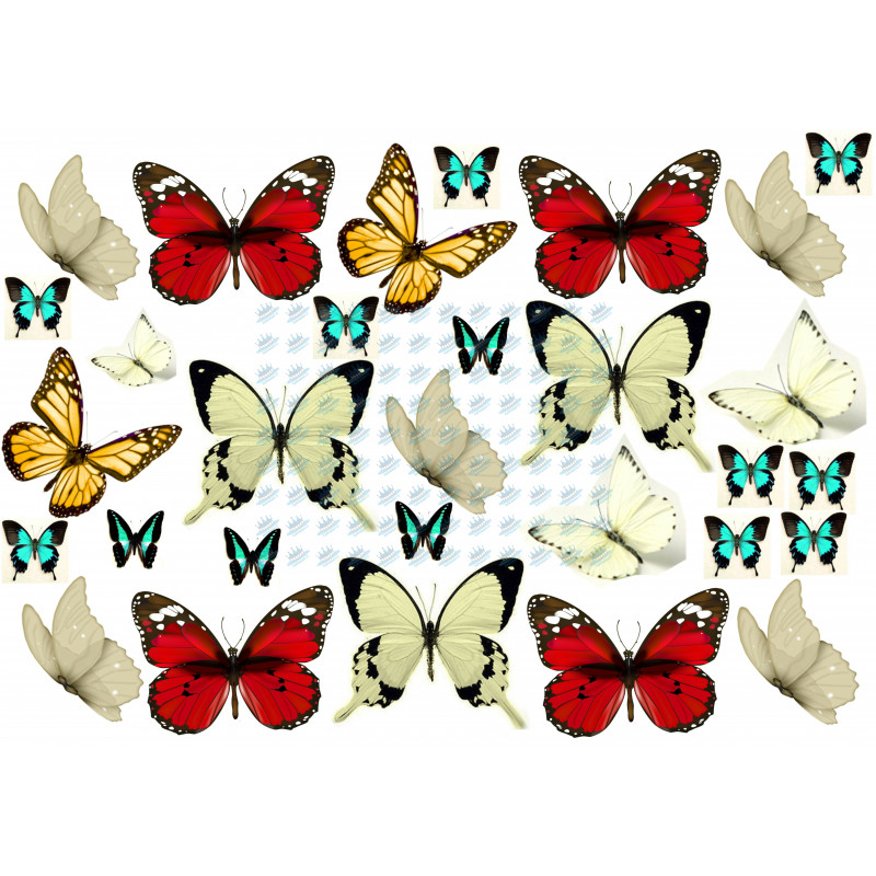 Edible cake decoration - Butterfly Collection 2 - cake decoration