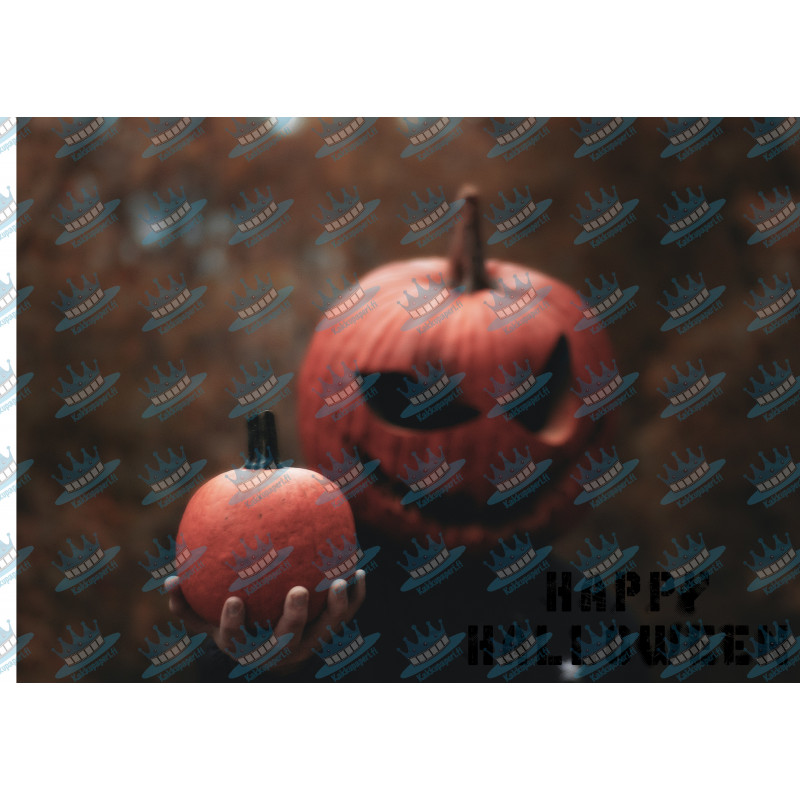 Blurry Halloween Pumpkin - Edible cake topper