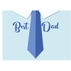 Best Dad Blue Text - edible cake topper