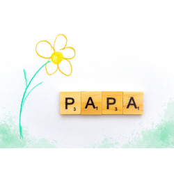Papa Scrabble - edible cake topper