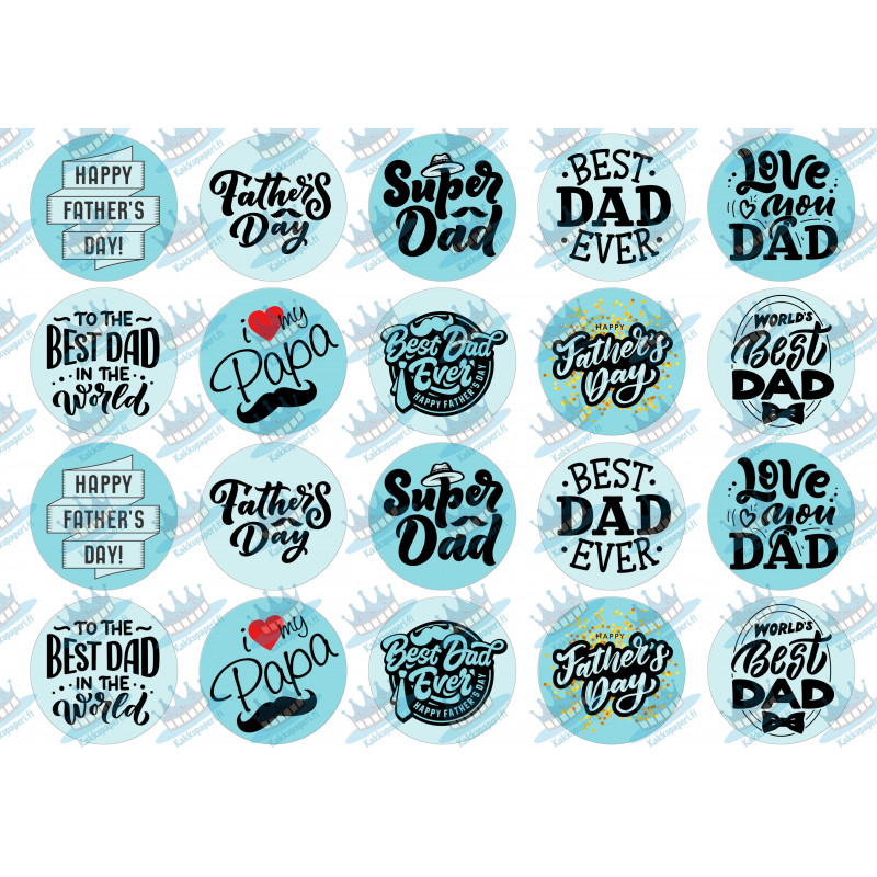 Classy Father's Day Muffins - Edible muffin topper