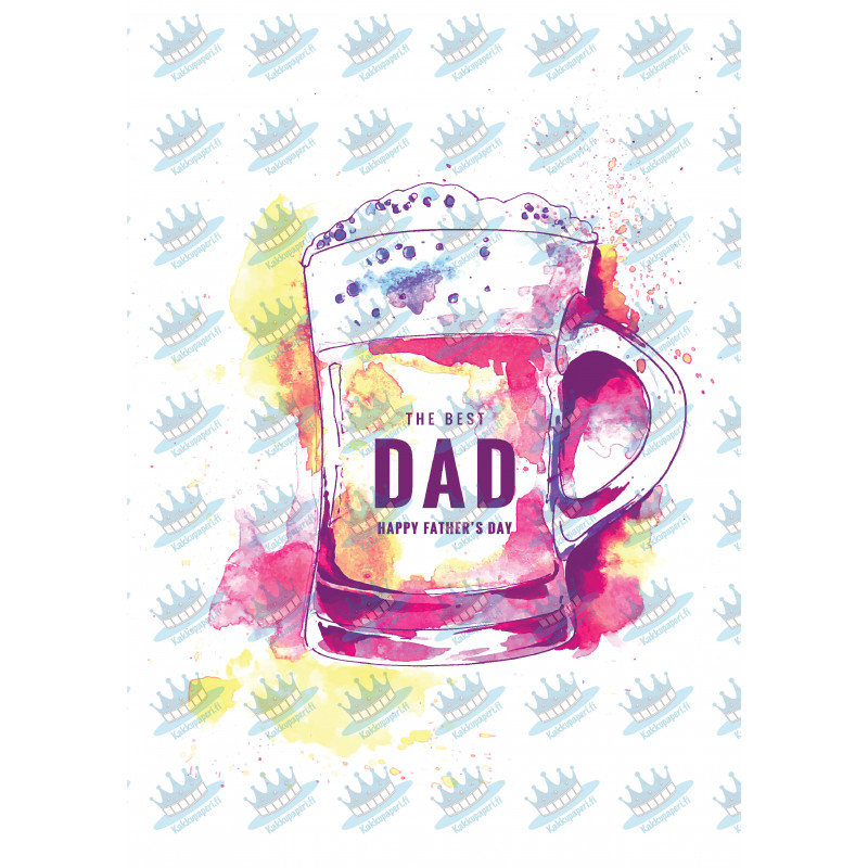 Father's Day Pint - edible cake topper