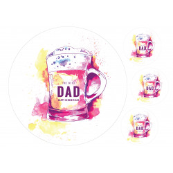 Father's Day Pint - edible cake topper
