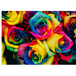 Rainbow roses - edible cake topper