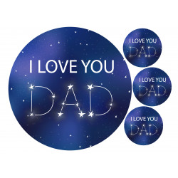 I love you dad - edible cake topper