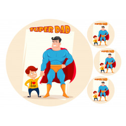 Superman and Son - edible cake topper