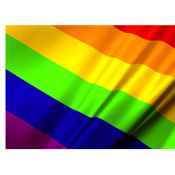 Waving Pride Flag - Edible cake topper