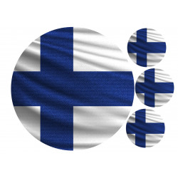 Clothed Finnish Flag - edible cake topper