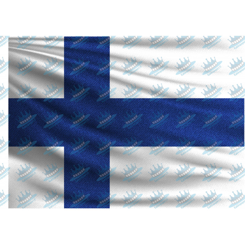 Den klädd finska flaggan - ätbar tårta bild för tårta