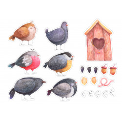 Watercolor Birds - Edible cutouts