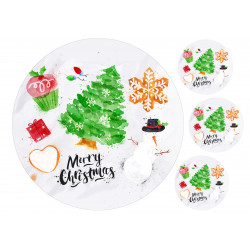 Merry Christmas drawing - edible cake topper