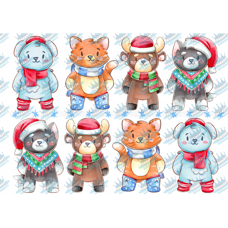 Christmas animals - Edible cutouts
