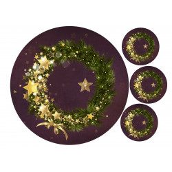 Starry wreath - edible cake topper