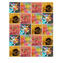 New Year's Celebration - Edible muffin topper