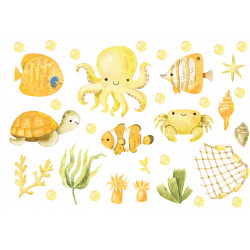 Yellow Sea Animals - Edible cutouts