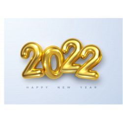 2022 Golden Balloons - edible cake topper