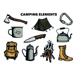 Mörk campingutrustning - En ätbar utsnitt för en kaka
