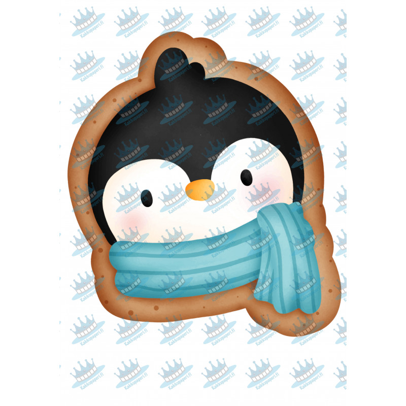 Gingerbread penguin - edible cake topper