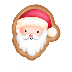 Gingerbread Santa Claus - edible cake topper