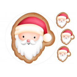 Gingerbread Santa Claus - edible cake topper