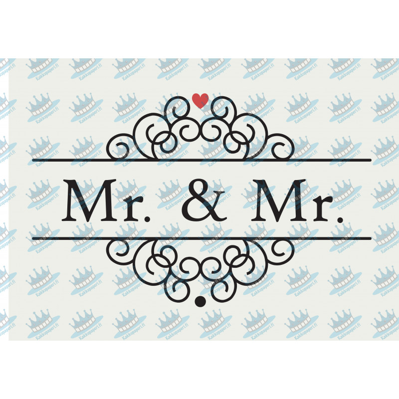 Mr & Mr with frames - Edible cake topper