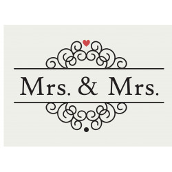 Mrs & Mrs with frames - Edible cake topper
