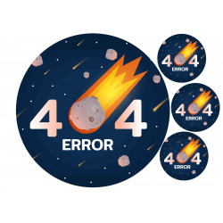 Meteorite with 404 error - Edible cake topper
