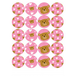 Söpöt nallemuffinssit - Syötävä muffinssikuva